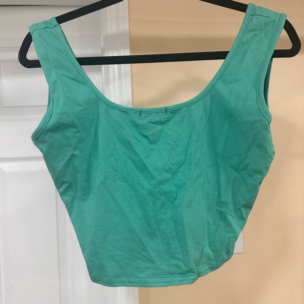 Women's Cotton Teal Tank Top